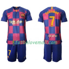 Levné FC Barcelona Coutinho 7 Dětské Domácí Fotbalové dresy 2019/20 Krátký Rukáv